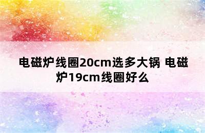 电磁炉线圈20cm选多大锅 电磁炉19cm线圈好么